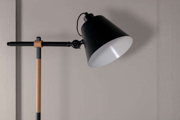 Imagine Vă rugăm să traduceţi complet: Skott - Floor Lamp - Black/Black