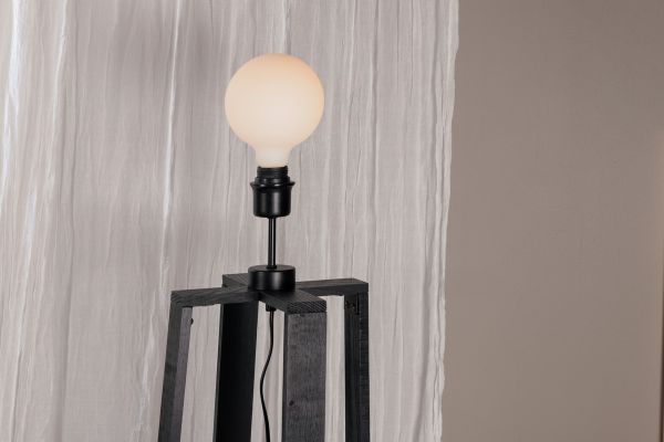 Imagine Avspark -Floor Lamp - Blk Leg/Smokey Glass/Add Blk Smoked Glass ball on top