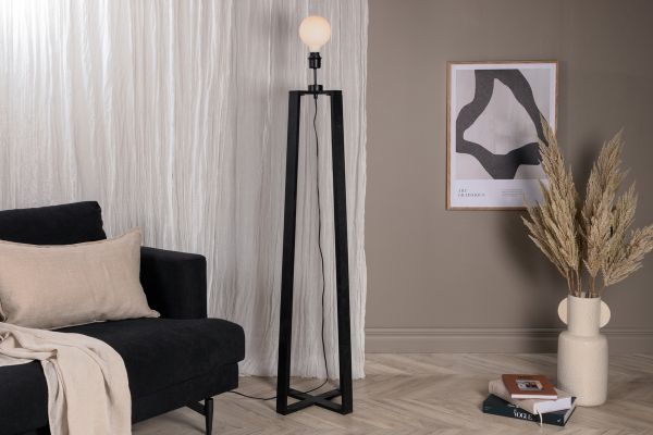 Imagine Avspark -Floor Lamp - Blk Leg/Smokey Glass/Add Blk Smoked Glass ball on top