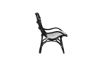 Imagine Ella Lounge Chair - ratan NEGRU / Cushion Offwhite. incl. Ottoman