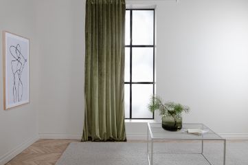 Imagine Perdea Mary din poliester/velvet - Verde - 135*250