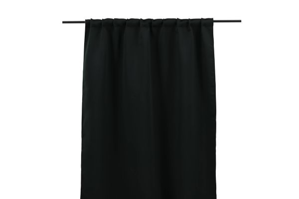 Imagine Perdelele din poliester Evelyn Curtain Blackout - Negru - 135 * 290 - Cu banda multipla