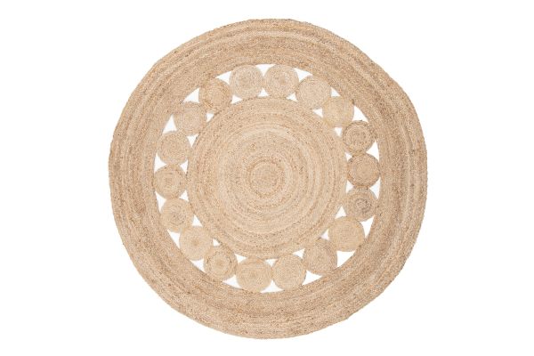 Imagine Elis 100% jute - 200*200- -Round-Natural dark