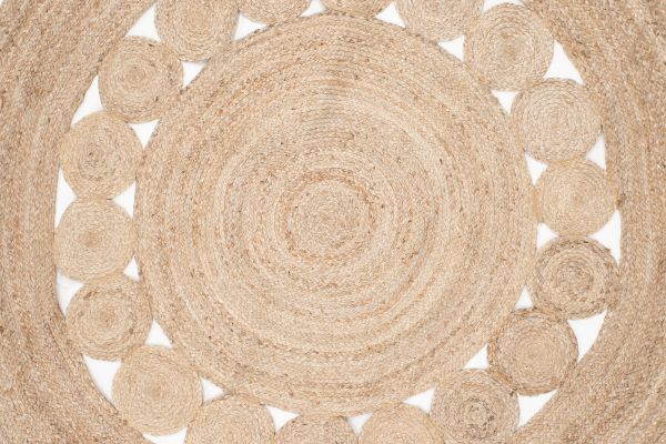 Imagine Elis 100% jute - 200*200- -Round-Natural dark