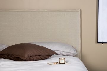 Imagine Vă rugăm să traduceți complet: Signe Headboard cover Linen - Beige - 180*140