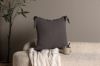 Imagine Vă rugăm să traduceți complet Nora Cushion Cover Linen Viscouse - Dark Grey 40x40