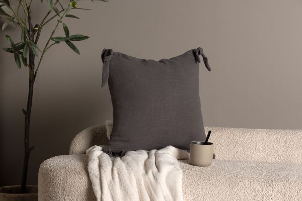 Imagine Vă rugăm să traduceți complet Nora Cushion Cover Linen Viscouse - Dark Grey 40x40