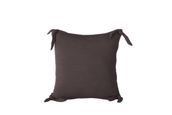 Imagine Vă rugăm să traduceți complet Nora Cushion Cover Linen Viscouse - Dark Grey 40x40