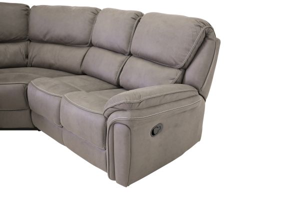 Imagine Sofa de colț reclinabil Saranda (folding) - Gri