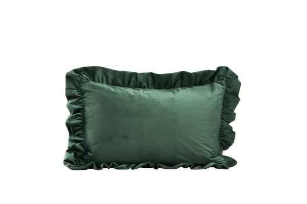 Imagine Funda de cojín Hailey Poly Velvet - Verde 40x60