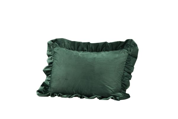 Imagine Funda de cojín Hailey Poly Velvet - Verde 40x60