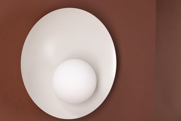 Imagine Vă rugăm să traduceți complet Le Havre Wall Lamp - Light grey / White glass