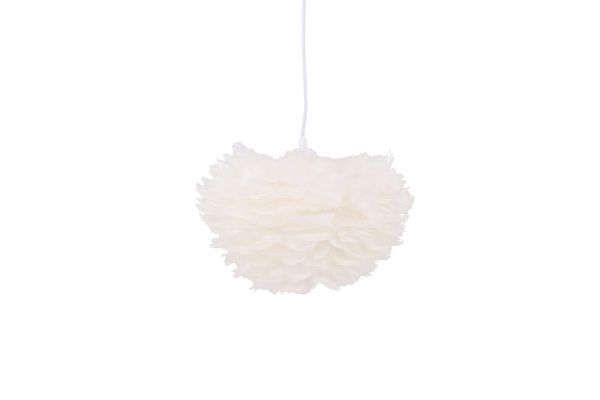 Imagine Nicola - Small Pendant Lamp - White / White artificial feather