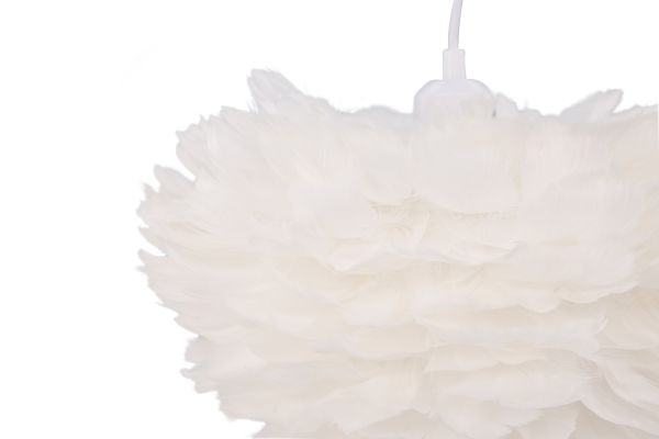 Imagine Nicola - Small Pendant Lamp - White / White artificial feather