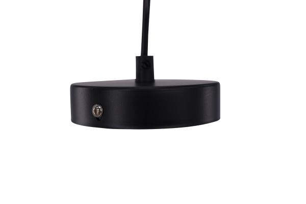 Imagine Lampa pendant Nicola - X-Large - Negru / Gri cu pene artificiale