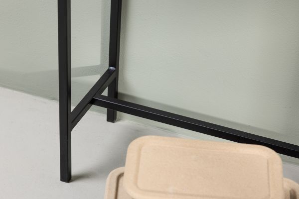 Imagine Dipp Side Table - Black  / Clear glass