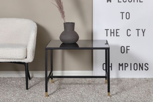 Imagine Dipp Square Sofa Table - 60*60*48 - Black / Brass