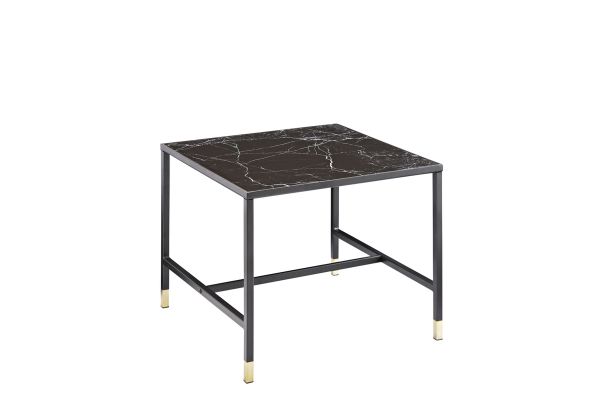 Imagine Dipp Square Sofa Table - 60*60*48 - Black / Brass