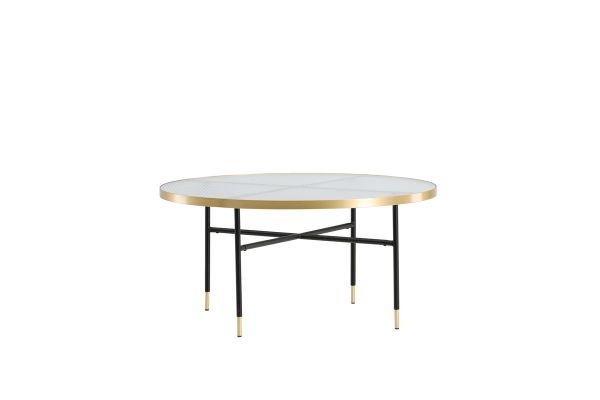 Imagine Bubbles Sofa Table ø98 - Brass / Pressed Glass