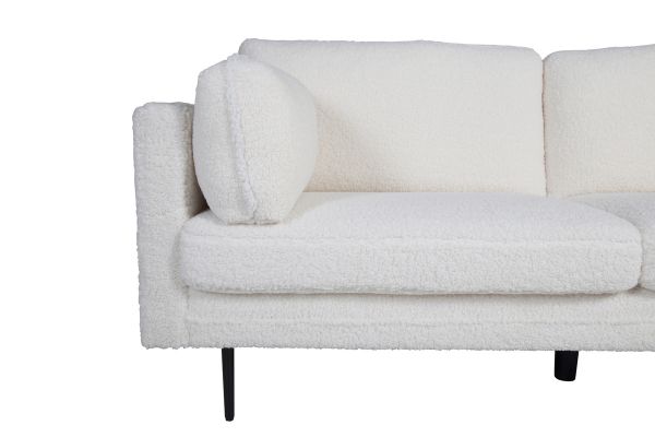 Imagine Sofa cu 3 locuri Boom - Material Teddy Alb