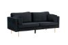 Imagine Sofa cu 3 locuri Boom - Catifea - Negru