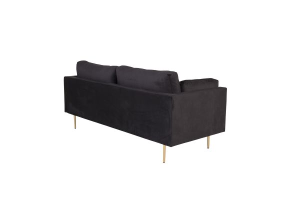 Imagine Sofa cu 3 locuri Boom - Catifea - Negru