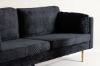 Imagine Sofa cu 3 locuri Boom - Catifea - Negru