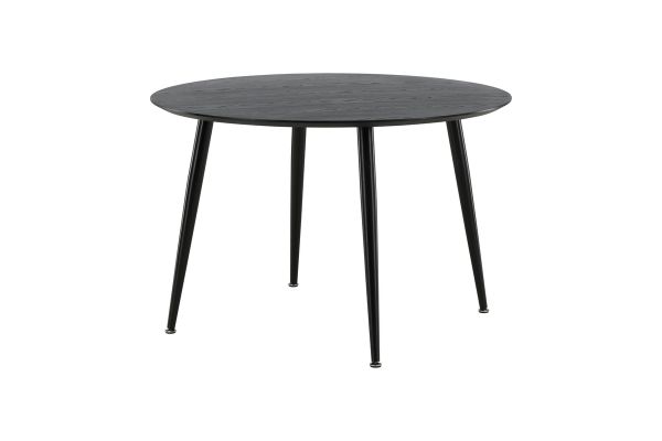 Imagine Masa de Dining Dipp - 115cm - Furnir negru / Picioare complet negre