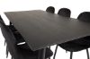 Imagine Masa de dining Dipp - 180*90cm - Furnir negru / picioare negre cu alama dipp