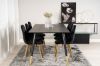 Imagine Masa de dining Dipp - 180*90cm - Furnir negru / picioare negre cu alama dipp