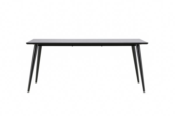 Imagine Masa de dining Dipp - 180*90cm - Furnir negru / picioare negre