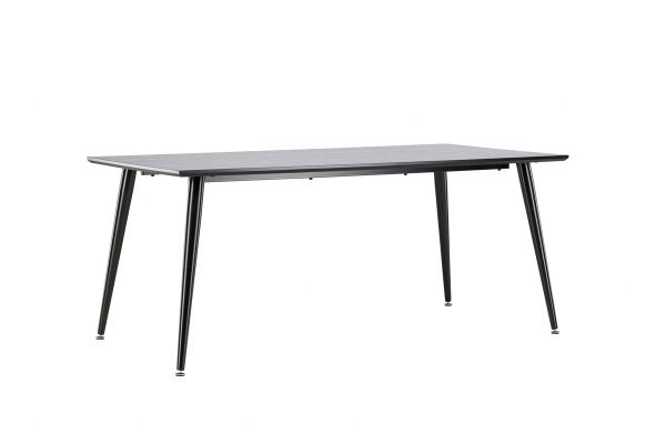 Imagine Masa de dining Dipp - 180*90cm - Furnir negru / picioare negre