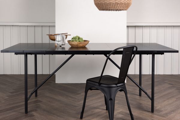 Imagine Masa de dining Astrid 200*75 - Negru mat / Negru mat MDF cu furnir