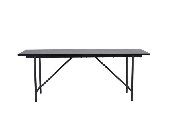 Imagine Masa de dining Astrid 200*75 - Negru mat / Negru mat MDF cu furnir