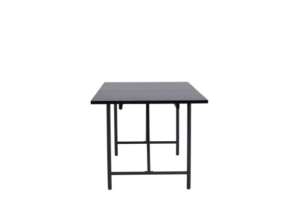 Imagine Masa de dining Astrid 200*75 - Negru mat / Negru mat MDF cu furnir