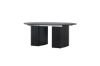 Imagine Masa de dining extensibilă Matilda φ130/180 - Negru / MDF cu furnir