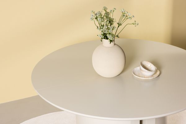 Masa dining rotunda 140 cm bej Sandvik