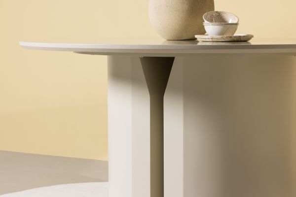 Masa dining rotunda 140 cm bej Sandvik