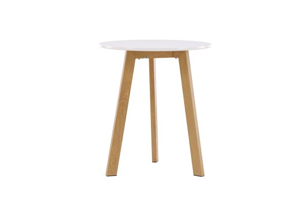 Imagine Masa de dining Leonora φ65 - Aspect de stejar alb / MDF alb