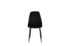 Imagine Set de 2 scaune de dining Polar Diamond - picioare negre - catifea neagra