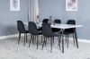 Imagine Set de 2 scaune de dining Polar Diamond - picioare negre - catifea neagra