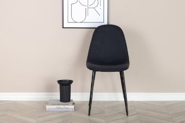 Imagine Vă rugăm să traduceți complet Polar Dining Chair 2-pack - Picioare negre - Material negru