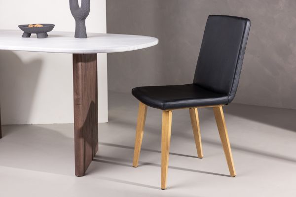 Imagine Setul de 2 scaune de dining TODAY - Natural / Negru PU