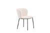 Imagine Setul de 2 scaune de dining Edina - Negru / Alb Boucle