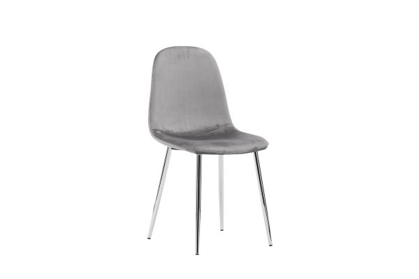 Imagine Eva Dining Chair 2-pack - Light grey / Light grey Velvet