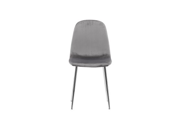 Imagine Eva Dining Chair 2-pack - Light grey / Light grey Velvet