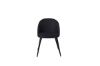 Imagine Set de 2 scaune de dining Velvet - picioare negre - material negru