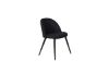 Imagine Set de 2 scaune de dining Velvet - picioare negre - material negru