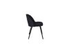 Imagine Set de 2 scaune de dining Velvet - picioare negre - material negru