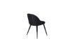 Imagine Set de 2 scaune de dining Velvet - picioare negre - material negru